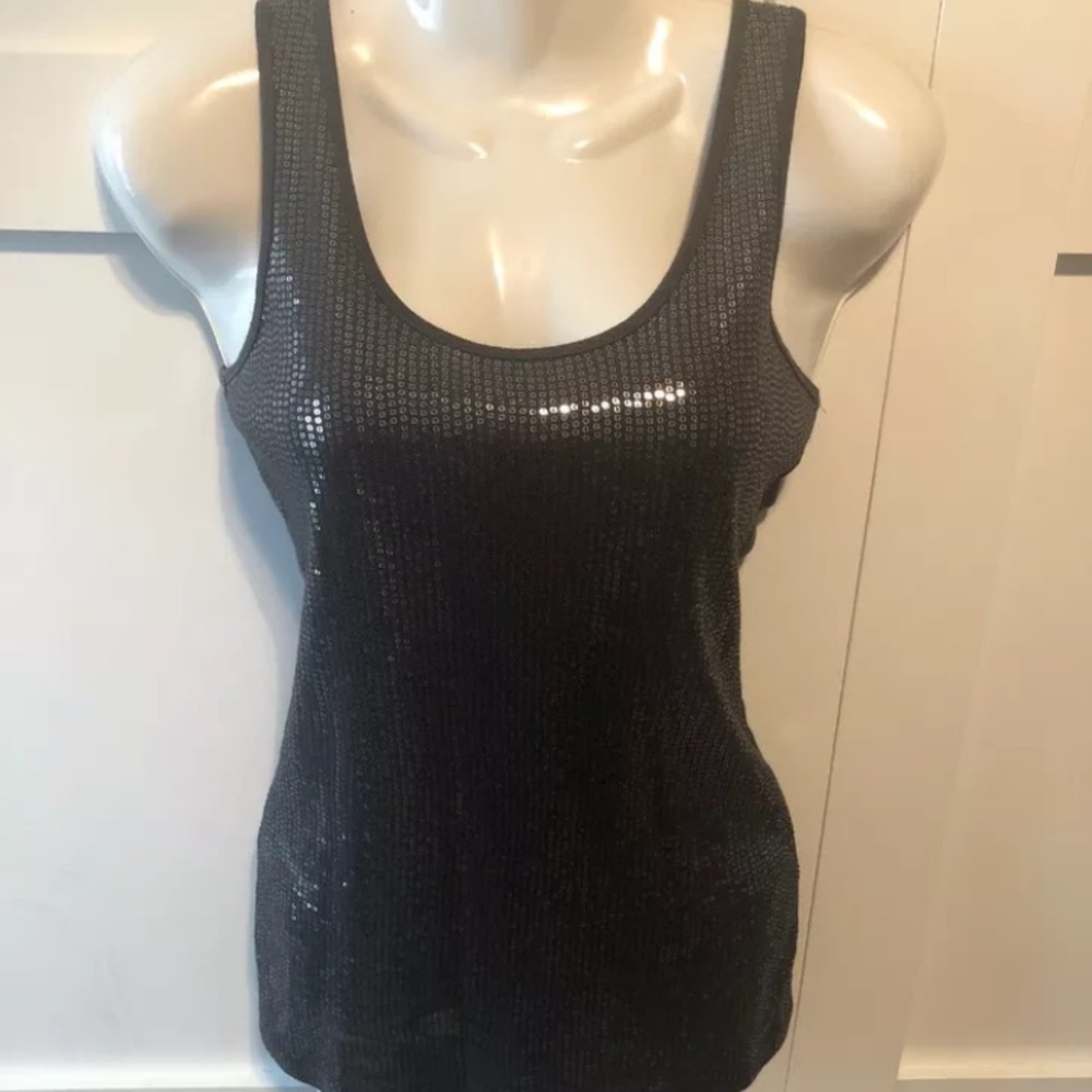 New Express Gray Tank Top with Sequins Size S